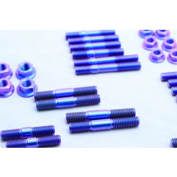 画像3: チタンスタッドボルト&ナット フルセット 【 MC18 - 88 シリンダー 】